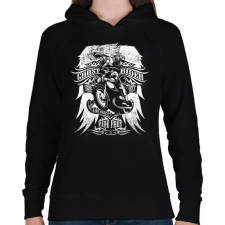 PRINTFASHION Ghost rider - Női kapucnis pulóver - Fekete női pulóver, kardigán