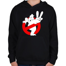 PRINTFASHION Ghostbusters - Gyerek kapucnis pulóver - Fekete