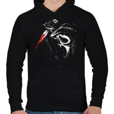 PRINTFASHION Ghostface - Férfi kapucnis pulóver - Fekete férfi pulóver, kardigán