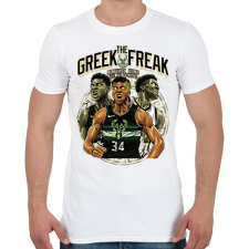 PRINTFASHION Giannis Antetokounmpo - Férfi póló - Fehér férfi póló