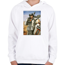 PRINTFASHION Gibraltar - Apex Legends - Gyerek kapucnis pulóver - Fehér gyerek pulóver, kardigán