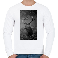 PRINTFASHION Gímszarvas - Férfi pulóver - Fehér férfi pulóver, kardigán