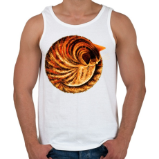 PRINTFASHION Ginger cat - Férfi atléta - Fehér