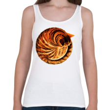 PRINTFASHION Ginger cat - Női atléta - Fehér női trikó