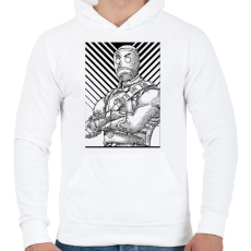 PRINTFASHION Gingerbread - Férfi kapucnis pulóver - Fehér