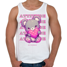 PRINTFASHION Girl Attitude  - Férfi atléta - Fehér atléta, trikó