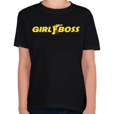 PRINTFASHION Girl Boss - Gyerek póló - Fekete gyerek póló