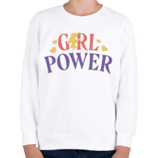 PRINTFASHION Girl power - erős nők - Gyerek pulóver - Fehér gyerek pulóver, kardigán
