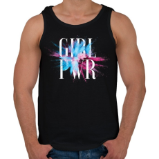 PRINTFASHION Girl Power - Férfi atléta - Fekete