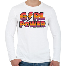 PRINTFASHION Girl power - Férfi hosszú ujjú póló - Fehér férfi póló