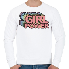 PRINTFASHION Girl Power - Férfi pulóver - Fehér férfi pulóver, kardigán
