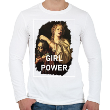 PRINTFASHION Girl power - festmény - Férfi hosszú ujjú póló - Fehér férfi póló