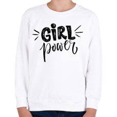 PRINTFASHION Girl power - Gyerek pulóver - Fehér