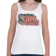 PRINTFASHION Girl Power - Női atléta - Fehér női trikó