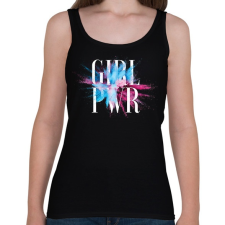 PRINTFASHION Girl Power - Női atléta - Fekete női trikó