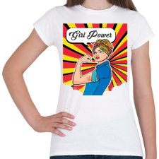 PRINTFASHION Girl Power - Női póló - Fehér női póló