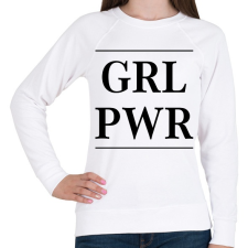 PRINTFASHION Girl Power - Női pulóver - Fehér női pulóver, kardigán