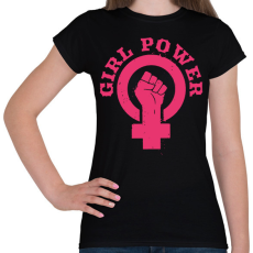 PRINTFASHION Girl power symbol - Női póló - Fekete