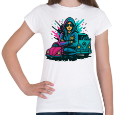PRINTFASHION Girl&VW's - Női póló - Fehér női póló