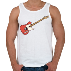 PRINTFASHION Gitár - Férfi atléta - Fehér