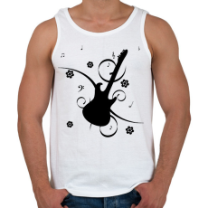 PRINTFASHION Gitár - Férfi atléta - Fehér