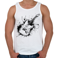 PRINTFASHION gitár - Férfi atléta - Fehér