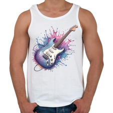 PRINTFASHION gitár - Férfi atléta - Fehér atléta, trikó