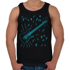 PRINTFASHION Gitár - Férfi atléta - Fekete