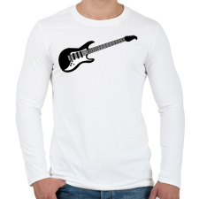 PRINTFASHION Gitár - Férfi hosszú ujjú póló - Fehér férfi póló