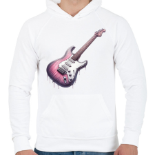 PRINTFASHION gitár - Férfi kapucnis pulóver - Fehér férfi pulóver, kardigán