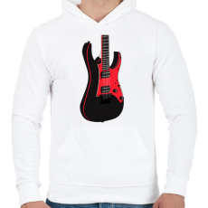 PRINTFASHION Gitár  - Férfi kapucnis pulóver - Fehér