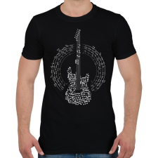 PRINTFASHION Gitár - Férfi póló - Fekete férfi póló