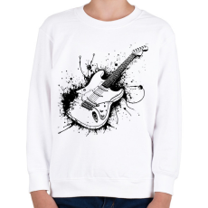 PRINTFASHION gitár - Gyerek pulóver - Fehér