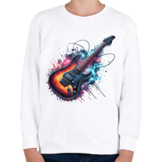 PRINTFASHION gitár - Gyerek pulóver - Fehér