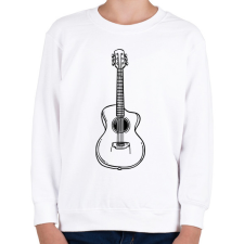 PRINTFASHION Gitár - Gyerek pulóver - Fehér gyerek pulóver, kardigán