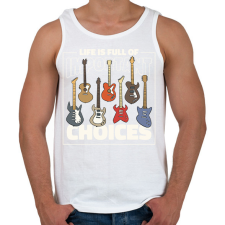 PRINTFASHION Gitár gyűjtő - Férfi atléta - Fehér atléta, trikó