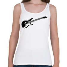 PRINTFASHION Gitár - Női atléta - Fehér női trikó