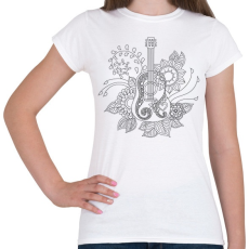 PRINTFASHION Gitár - Női póló - Fehér