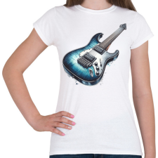 PRINTFASHION gitár - Női póló - Fehér női póló