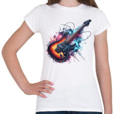 PRINTFASHION gitár - Női póló - Fehér női póló