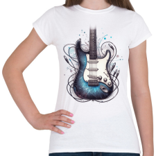 PRINTFASHION gitár - Női póló - Fehér női póló