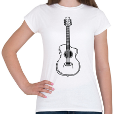 PRINTFASHION Gitár  - Női póló - Fehér női póló