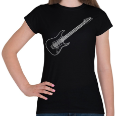 PRINTFASHION Gitár - Női póló - Fekete