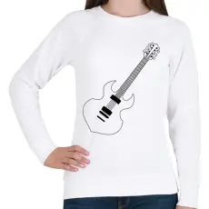 PRINTFASHION Gitár - Női pulóver - Fehér