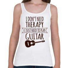 PRINTFASHION Gitár terápia - Női atléta - Fehér