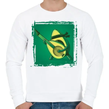 PRINTFASHION Gitáros avokádó - Férfi pulóver - Fehér férfi pulóver, kardigán