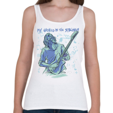 PRINTFASHION Gitáros élet - Női atléta - Fehér