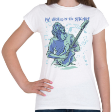 PRINTFASHION Gitáros élet - Női póló - Fehér