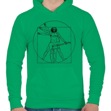 PRINTFASHION Gitáros ember - Férfi kapucnis pulóver - Zöld