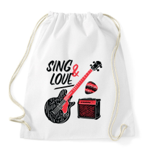 PRINTFASHION Gitáros énekes - Sportzsák, Tornazsák - Fehér tornazsák